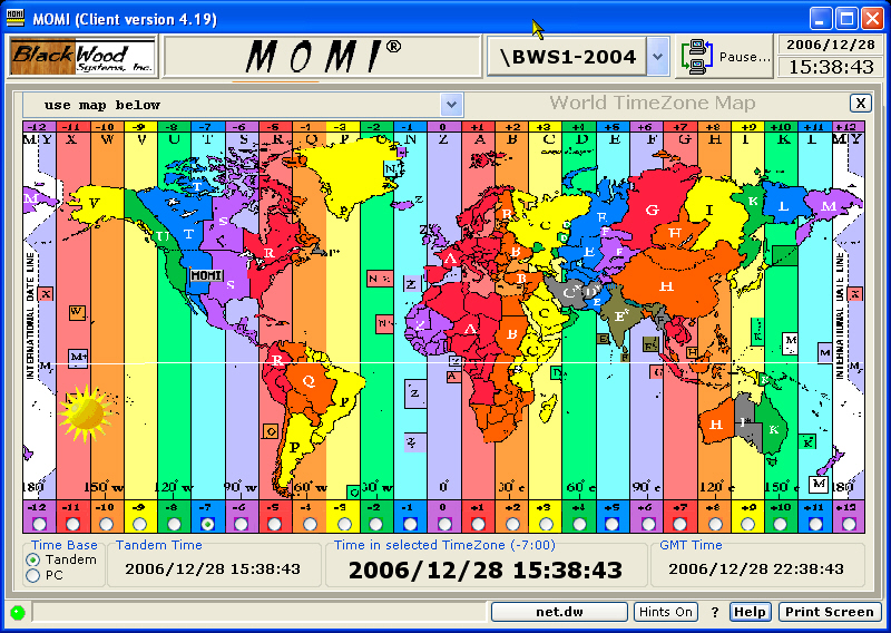 time zone map world